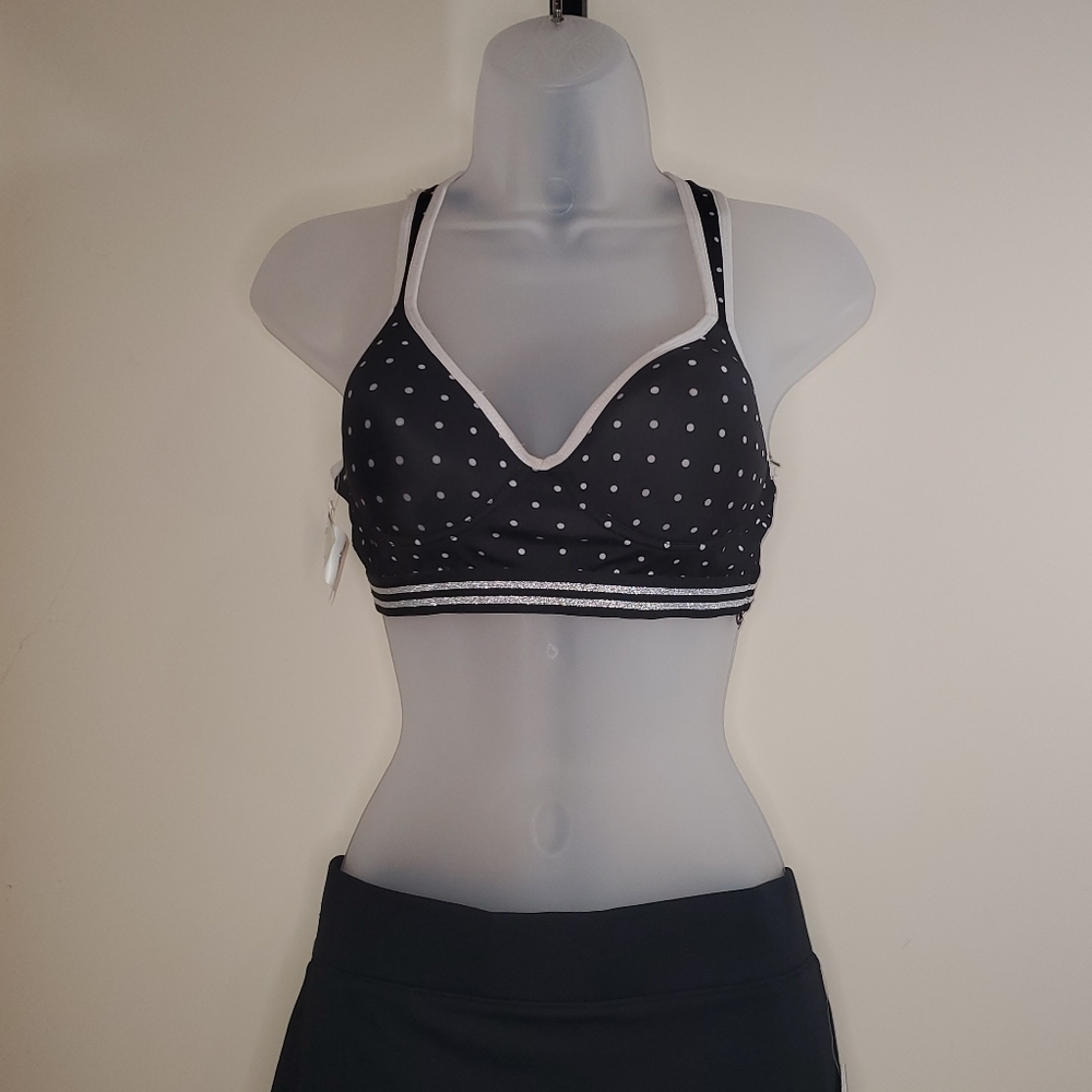Panties Plus Black and White Polka Dot Bra Large